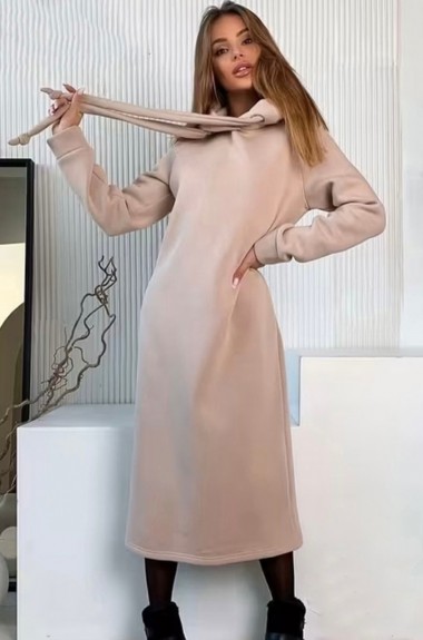 Трикотажное платье с капюшоном IO-634A450B0330