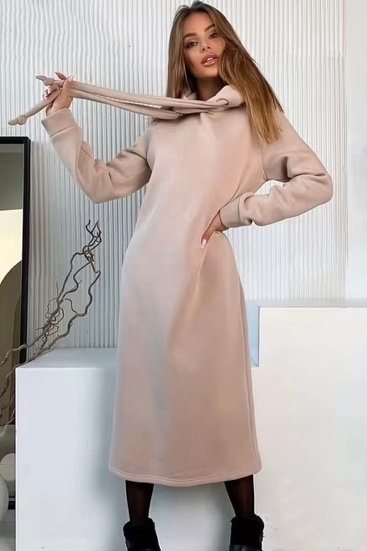 Трикотажное платье с капюшоном IO-634A450B0330