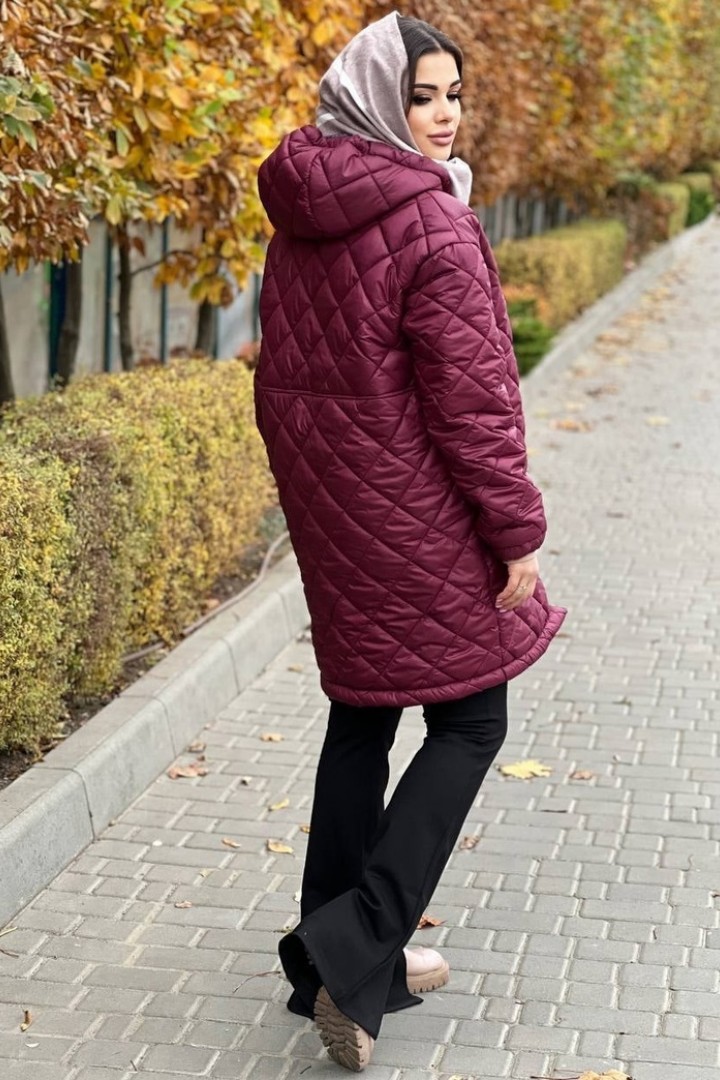Стеганая куртка женская длинная YS-2015A800B850
