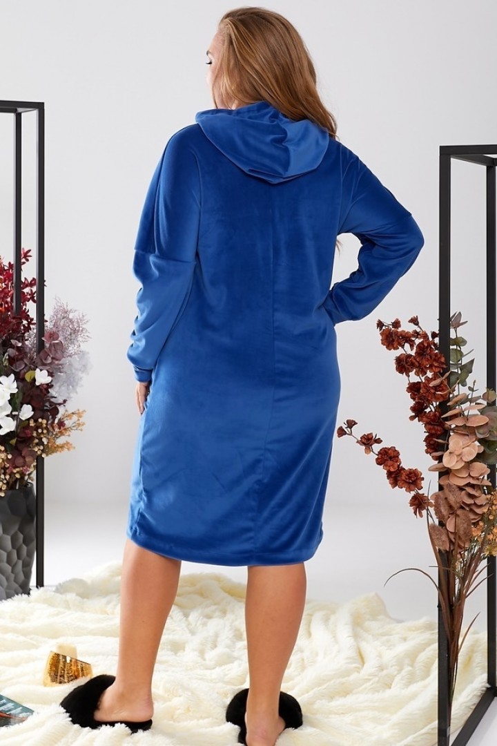 Велюровый халат женский на молнии VAL-1102A500