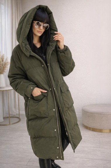 Зимнее пальто стеганое с капюшоном NJ-IO-467.0225A1400