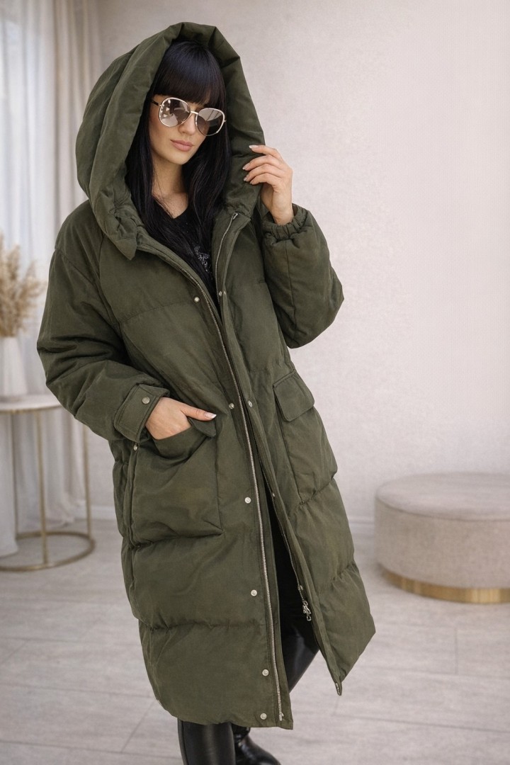 Зимнее пальто стеганое с капюшоном NJ-IO-467.0225A1400