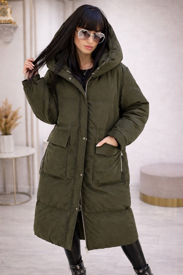 Зимнее пальто стеганое с капюшоном NJ-IO-467.0225A1400