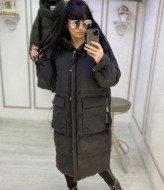 Зимнее пальто стеганое с капюшоном IO-467.0225A810