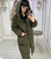 Зимнее пальто стеганое с капюшоном IO-467.0225A810