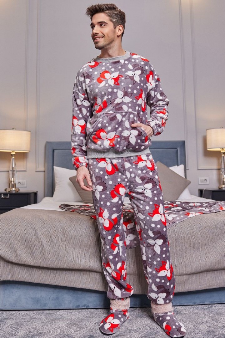 Мужская махровая пижама VTI-5241.1A620B650