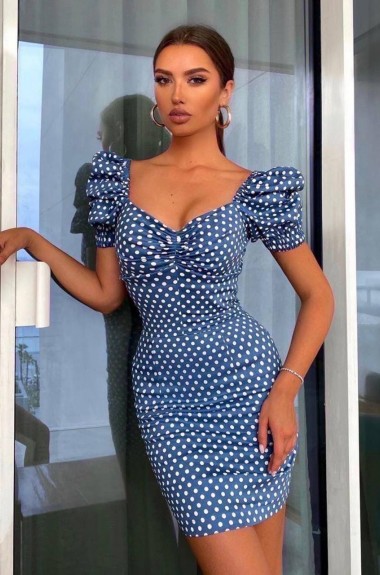 Красивое платье в горошек NJ-GN-775A250