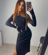 Платье длинное с разрезом LIB-8860A410