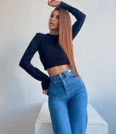 Кроп топ с длинными рукавами LIB-8870A230