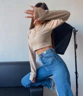 Кроп топ с длинными рукавами LIB-8870A230