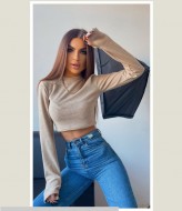 Кроп топ с длинными рукавами LIB-8870A230