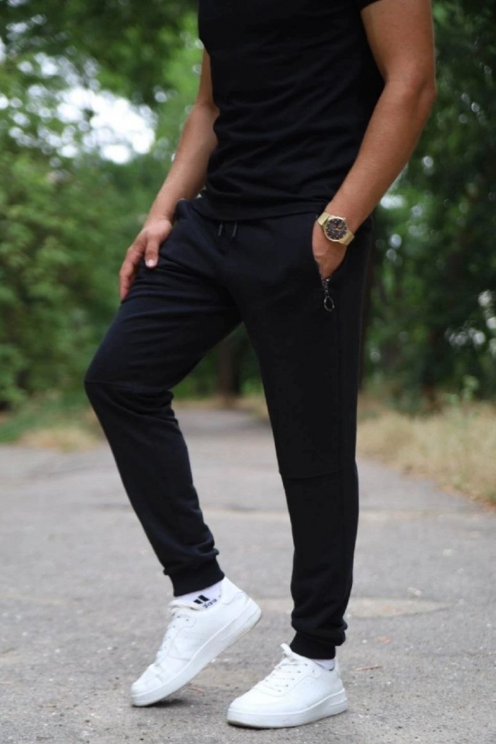 Спортивные штаны мужские черные AT-140124A7.5