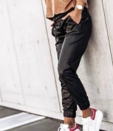 Джоггеры женские эко кожа OLI-1380A460