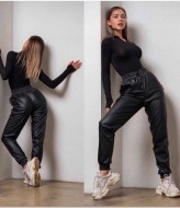 Джоггеры женские эко кожа OLI-1380A460
