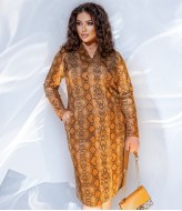 Замшева сукня з V-вирізом AO-2326.1A400