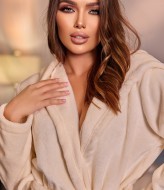 Женский махровый халат с капюшоном IO-685A450