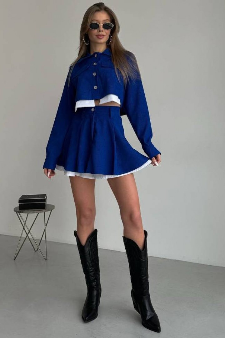 Костюм короткий пиджак и юбка MIS-126A600