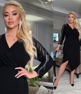 Платье с бахромой на рукавах OLI-1407A600