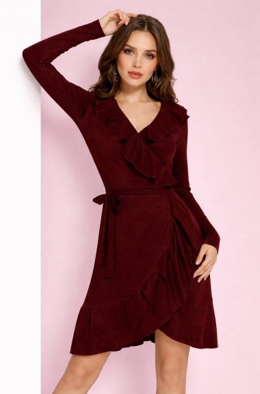 Короткое платье с рюшами NJ-DM-1148A250