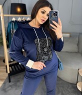 Велюровый спортивный костюм со стразами ME-461A670