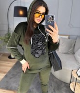 Велюровый спортивный костюм со стразами ME-461A670