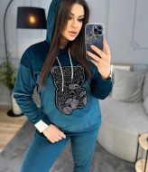 Велюровый спортивный костюм со стразами ME-461A670