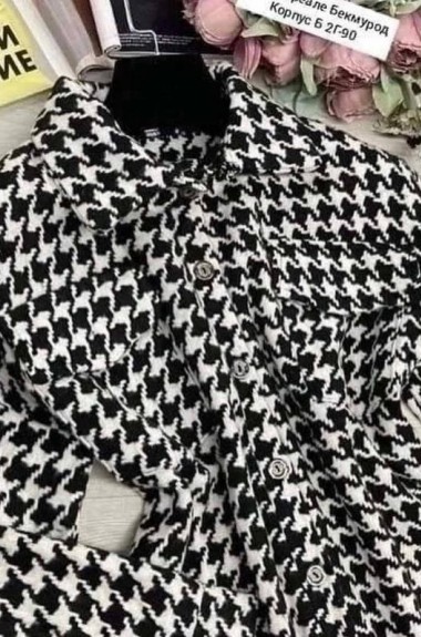 Короткое пальто из твида NJ-IO-654.0348A1100