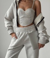 Спортивный костюм с кроп топом VOL-472A550