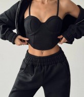 Спортивный костюм с кроп топом VOL-472A550