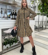 Платье в клетку трапеция TS-391A500