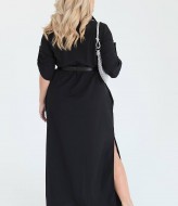 Длинное платье рубашка для полных BEL-6295A18