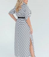 Длинное платье рубашка для полных BEL-6295A18