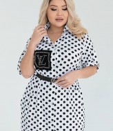 Длинное платье рубашка для полных BEL-6295A18