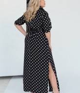 Длинное платье рубашка для полных BEL-6295A18