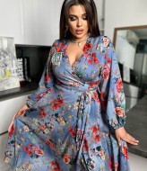 Шелковое платье на запах YM-5901A12