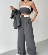 Костюм тройка женский с топом VOL-479A650