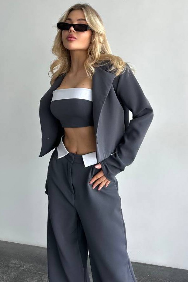 Костюм тройка женский с топом VOL-479A650