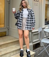 Длинная рубашка в клетку LC-619A500