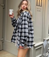 Длинная рубашка в клетку LC-619A500