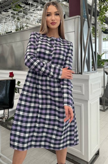 Платье клетка TS-392A350 Платье клетка TS-392A350
