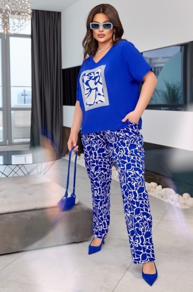 Летний брючный костюм большого размера VLT-1551A600 Летний брючный костюм большого размера VLT-1551A600