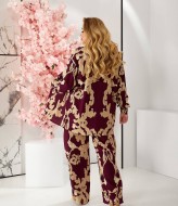 Штапельный брючный костюм LF-245A900