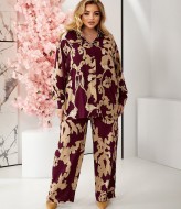 Штапельный брючный костюм LF-245A900