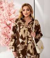 Штапельный брючный костюм LF-245A900