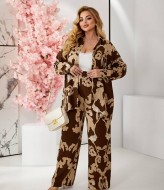 Штапельный брючный костюм LF-245A900