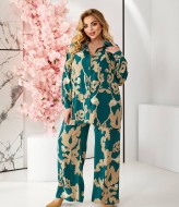 Штапельный брючный костюм LF-245A900