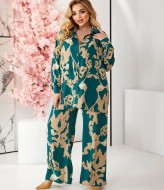 Штапельный брючный костюм LF-245A900