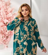 Штапельный брючный костюм LF-245A900