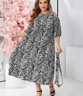 Платье с принтом зебра MOV-201A530