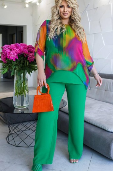 Стильный женский брючный костюм AO-2409A650